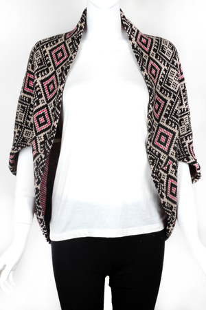 Knitted Tribal Print Shawl