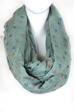 Woven Anchor Infinity Scarf