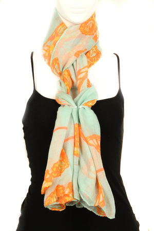 Woven Butterfly Print Scarf