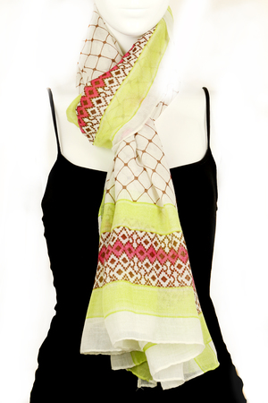 Woven Fish Net Design Scarf