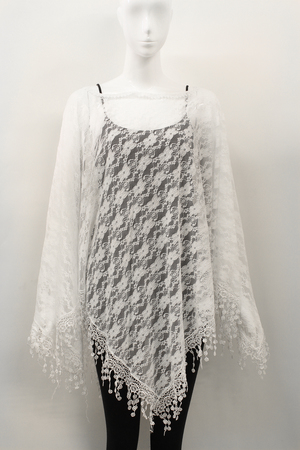 Floral Lace Poncho Tunic