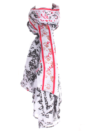 Woven Abstract Print Scarf