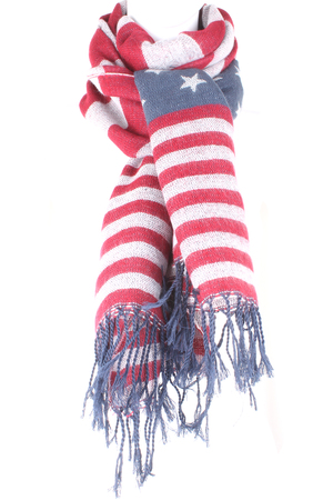 Woven American Flag Scarf