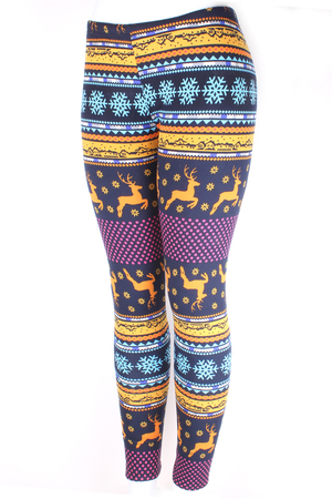 Reindeer and Snowflake Leggings