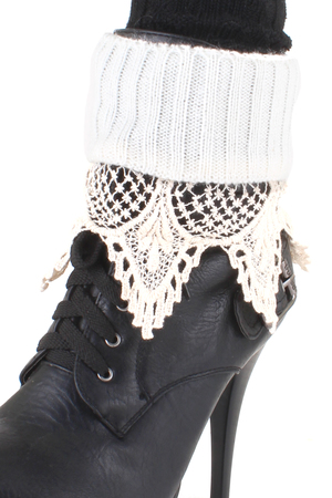 Knit Lace Boot Toppers