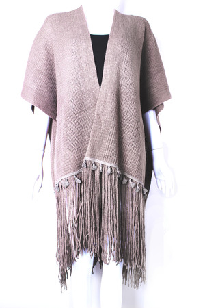 Woven Fringed Poncho