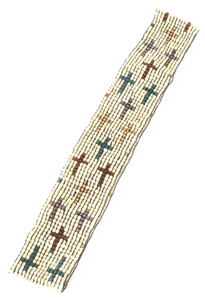 Seed Bead Cross Headband