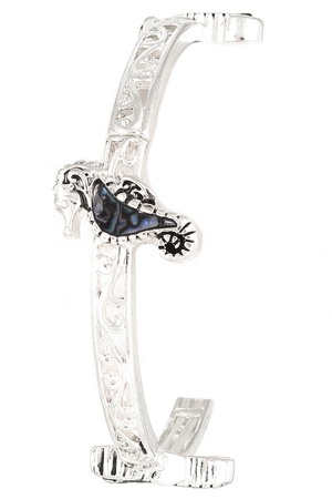 Metal Filigree Seahorse Bracelet