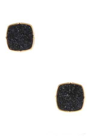 Druzy Stone Square Earrings