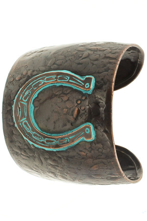 Hammered Horseshoe Cuff Bracelet