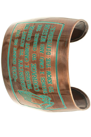 Serenity Prayer Engraved Handmade Cuff Bracelet