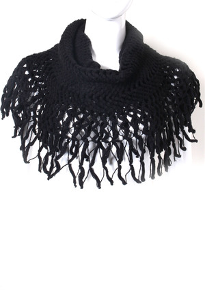 Chevron Tassel Tube Scarf