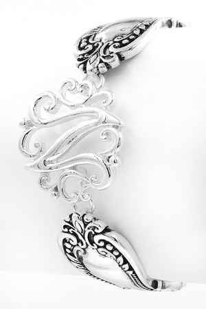 Metal Filigree Monogram Bracelet