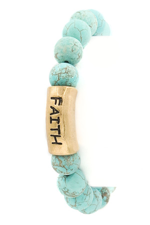 'FAITH' Stone Bracelet