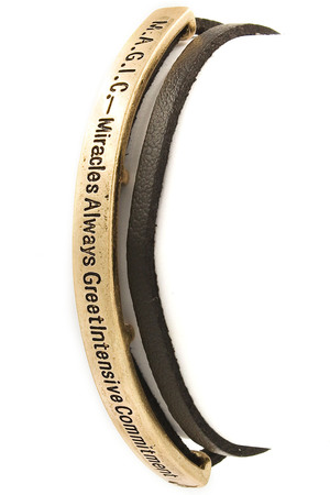 Engraved Metal Plaque Bracelet