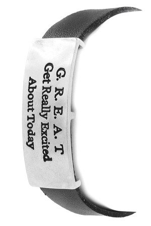 Engraved Metal Plaque Bracelet