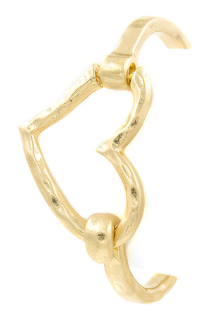Heart Cut Out Bangle Bracelet