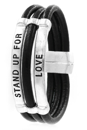 'STAND UP FOR LOVE' Engraved Bracelet