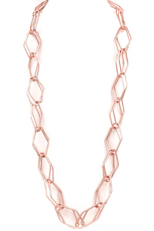 Metal Diamond Chain Necklace