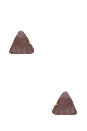 Druzy Stone Triangle Earrings