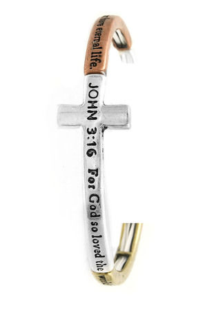 'JOHN 3:16' Engraved Stretch Bracelet