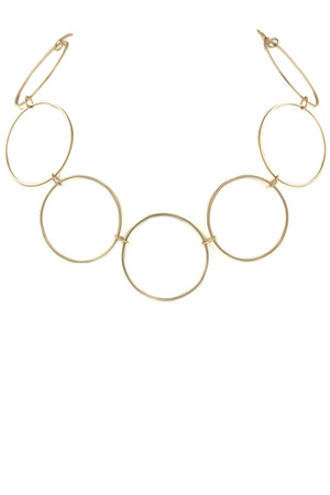 Linked Metal Ring Necklace