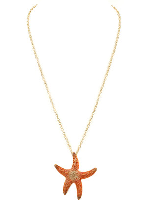 Metal Starfish Pendant Necklace