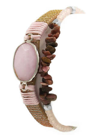 Semi-Precious Stone Magnetic Bracelet