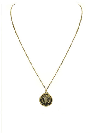 Metal Turtle Charm Pendant Necklace