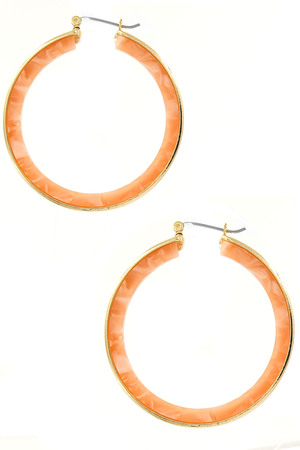 Hoop Print Design Drop Earrings