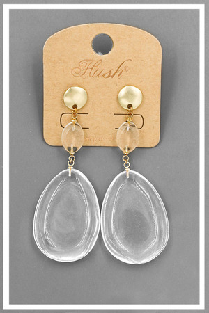 Celluloid Teardrop Earrings