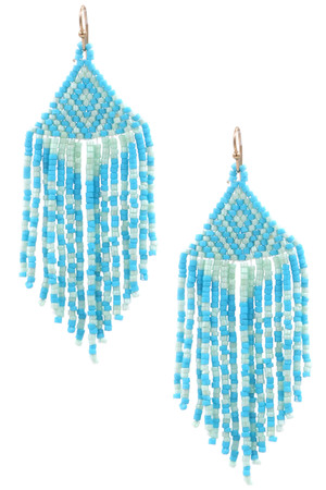 Hand-Made Seed Bead Earrings