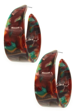 Acetate Hoop Earrings