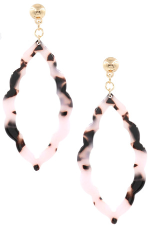 Acetate Cut Out Drop Earrings