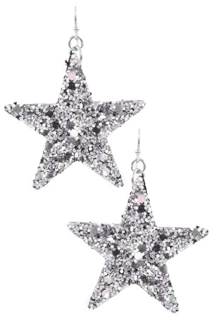 Glitter Star Earrings