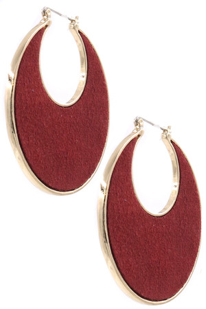 Suede Circle Drop Earrings