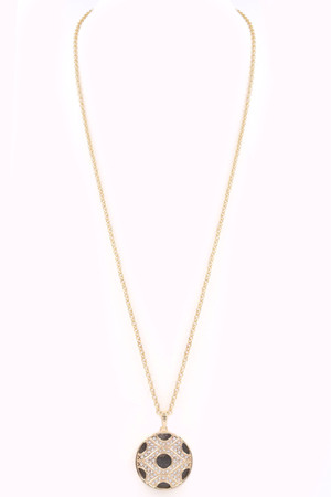 Metal Disc Pendant Necklace