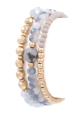 Glass Bead Bracelet Set