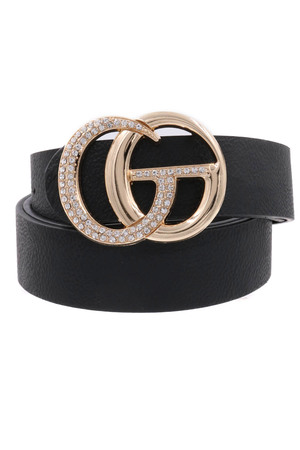 Rhinestone Double Ring Belt