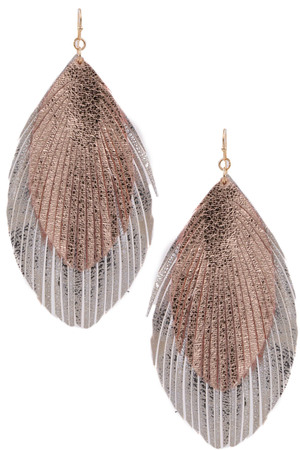 Faux Leather Drop Earrings