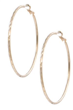 Brass Metal Hoop Earrings