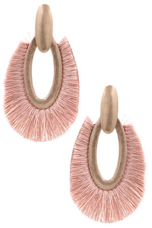 Oval Cotton Earrings