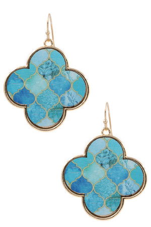 Quatrefoil Drop Earrings