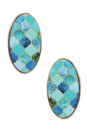 Oval Post Earrings