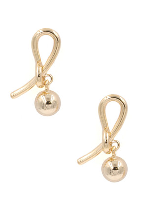 Knot/Ball Charm Earrings