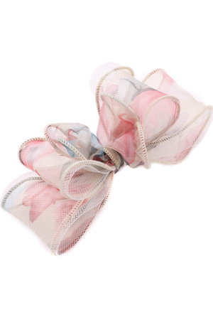 Floral Ribbon Bow Hair Clip