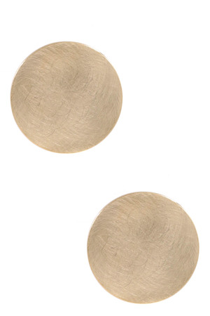 Metal Disc Post Earrings