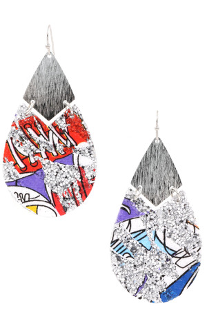 Glitter Teardrop Earrings