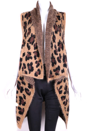 Leopard Cover Up Vest