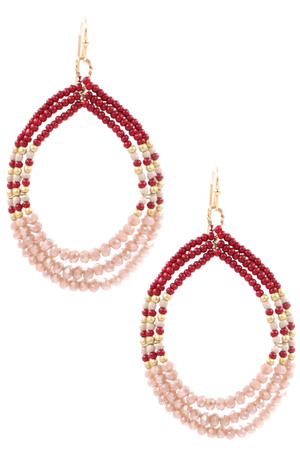 Seed Bead Teardrop Earrings